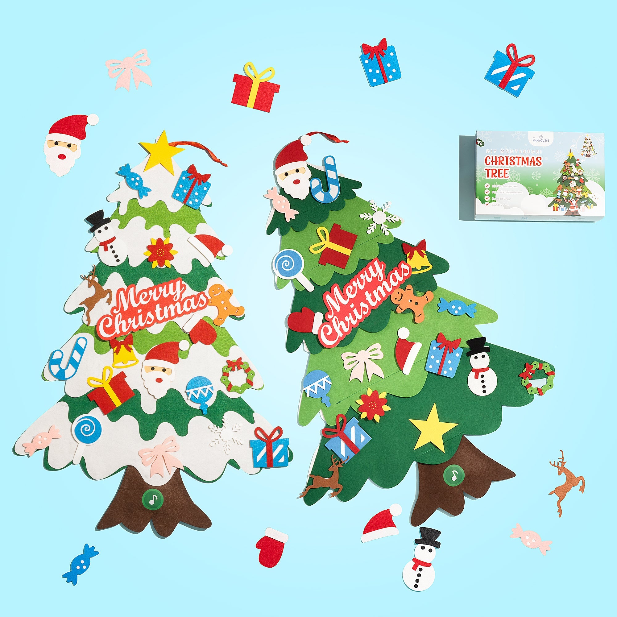 KiddoSpace™ Christmas Tree for Kids (Includes 20+ Decorations)