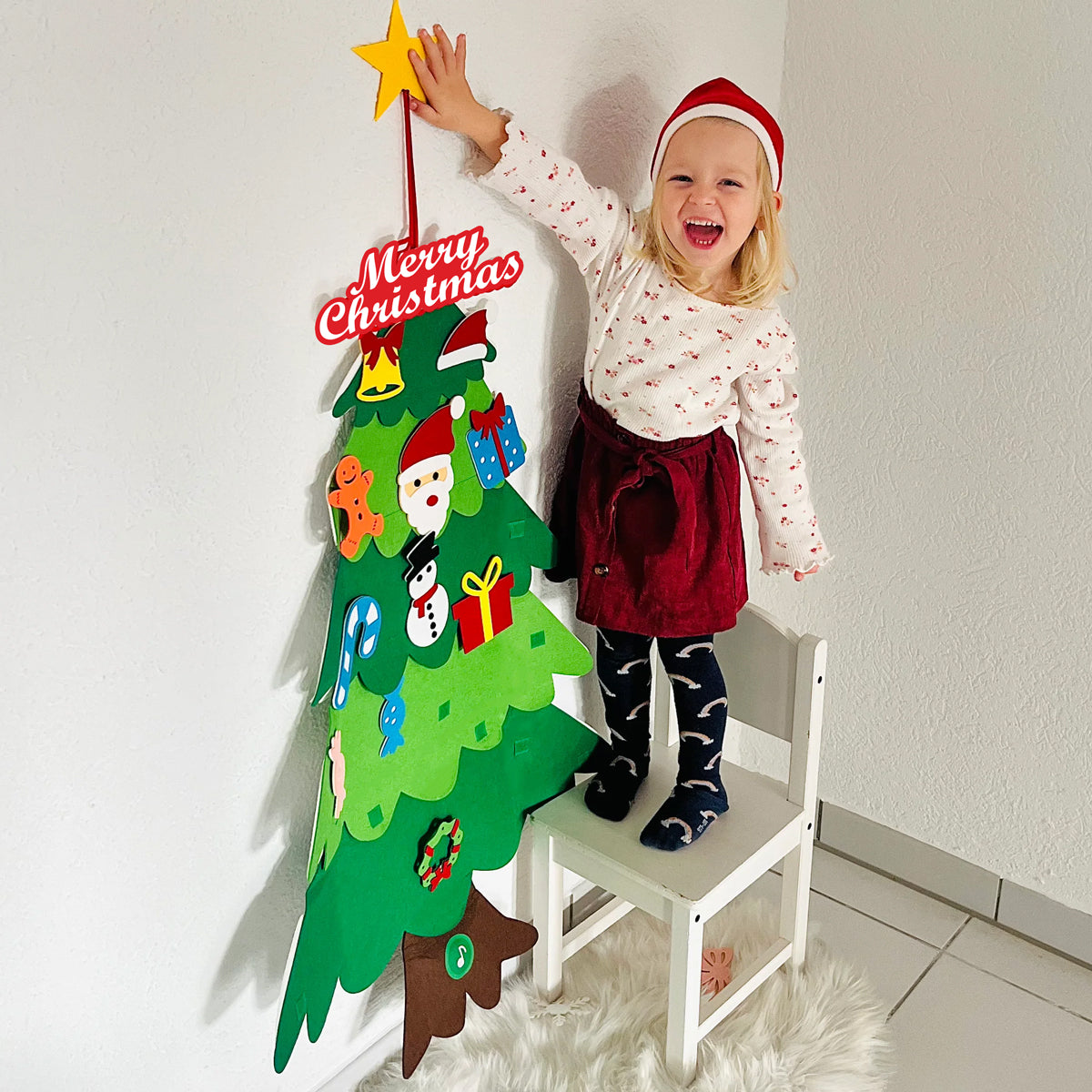 KiddoSpace™ Christmas Tree for Kids (Includes 20+ Decorations)