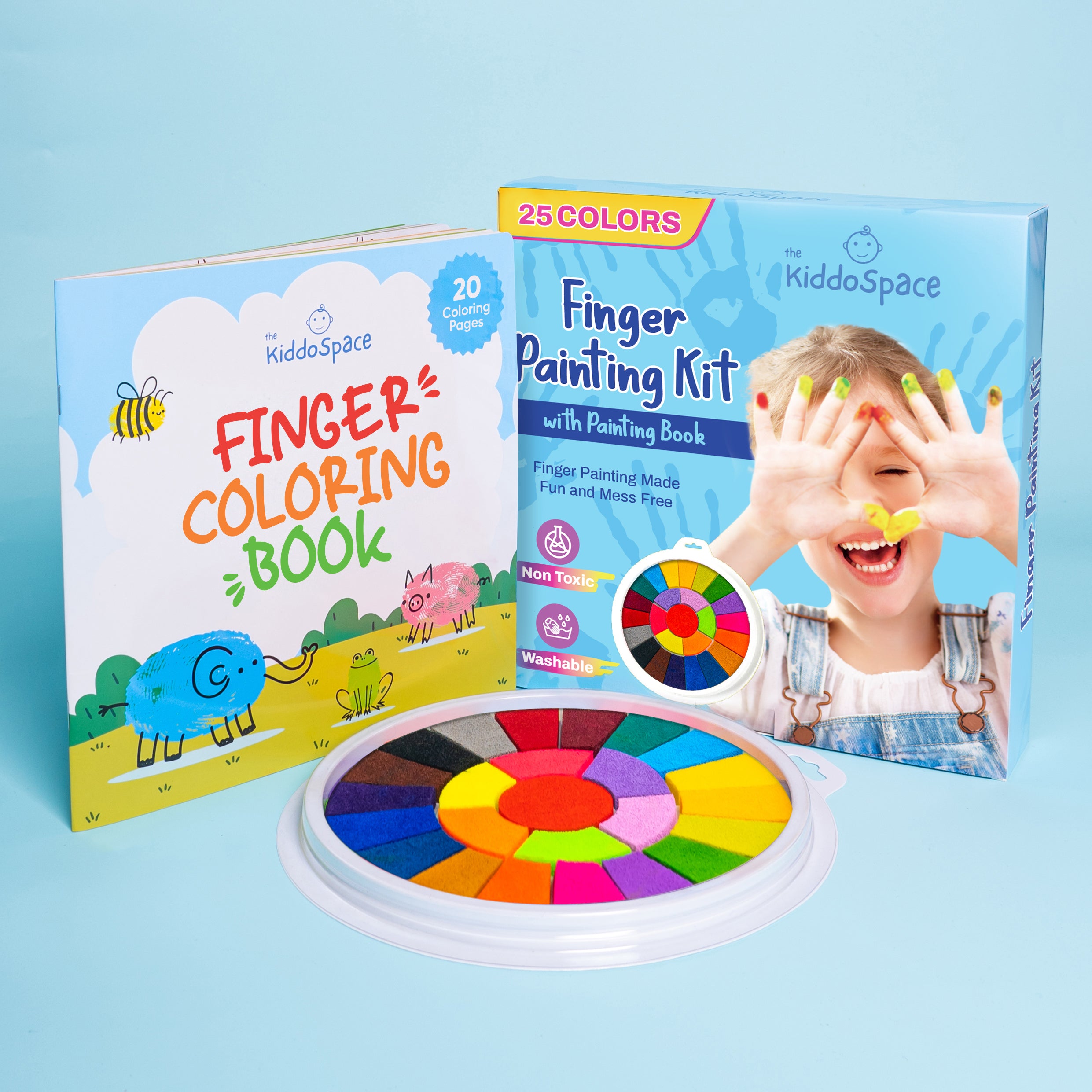 Kiddospace’s Finger Painting Kit - Let your child express their creativity mess-free