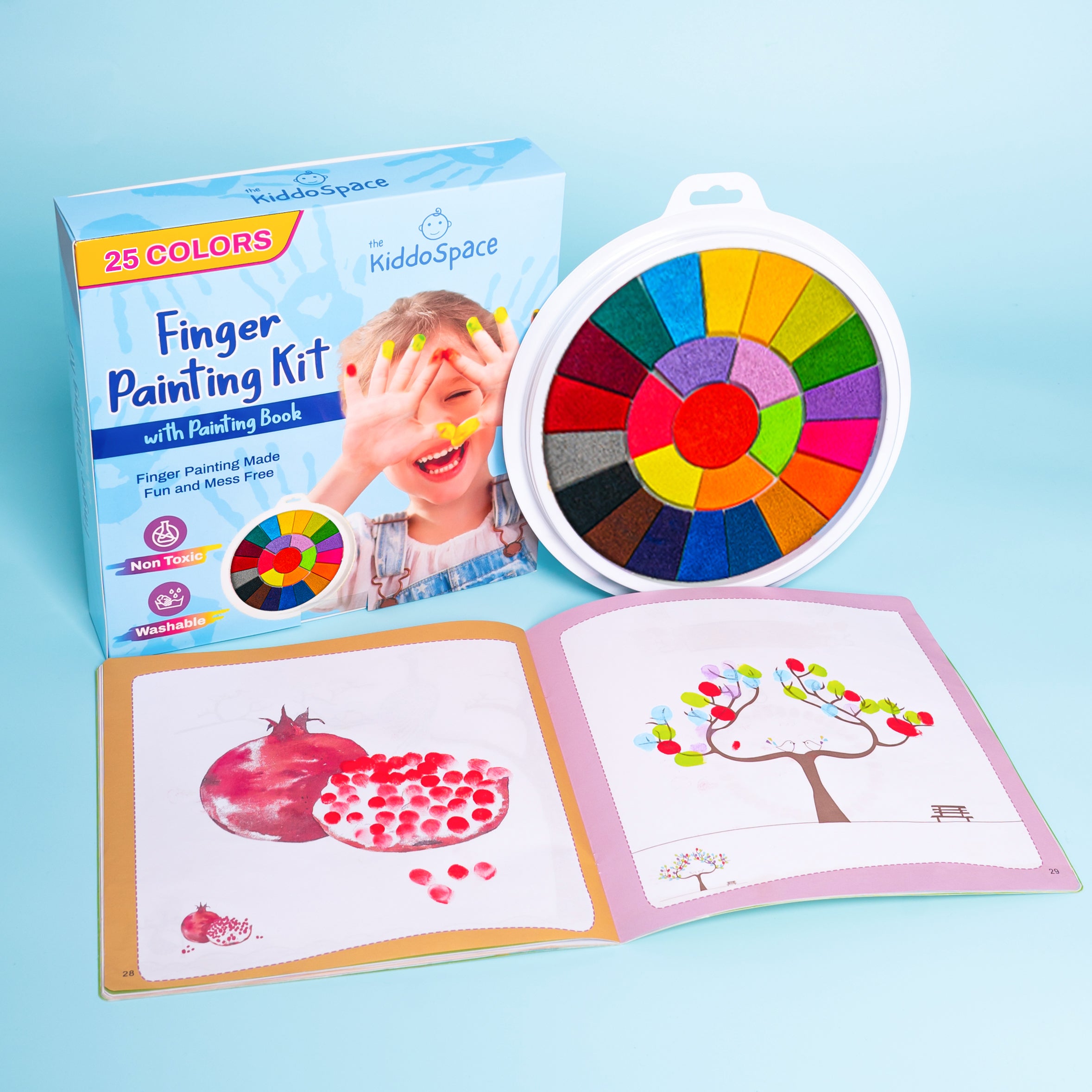 Kiddospace’s Finger Painting Kit - Let your child express their creativity mess-free